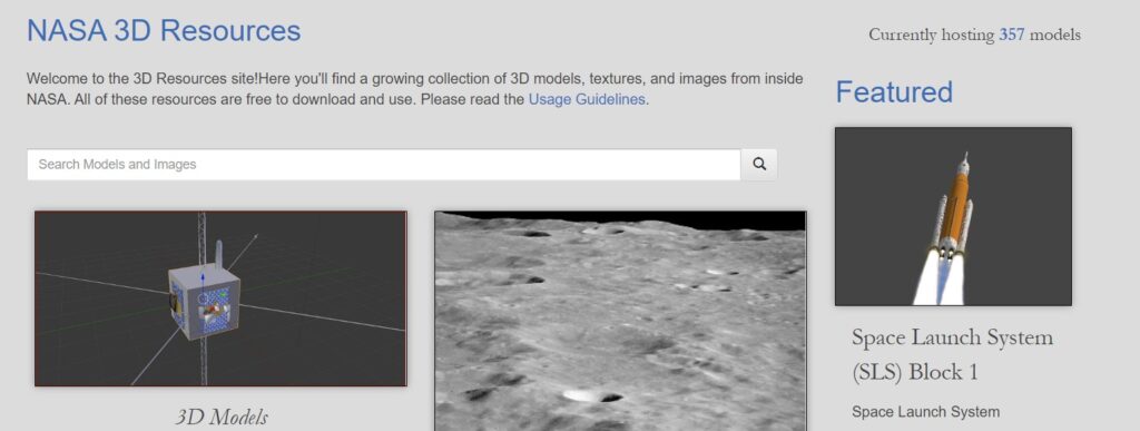 3D Resources by NASA