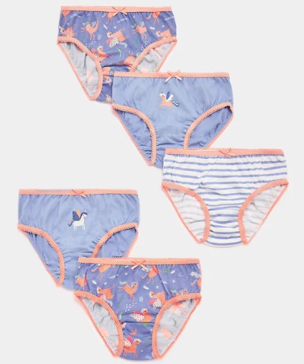 Mothercare Unicorn Briefs-5 Pack